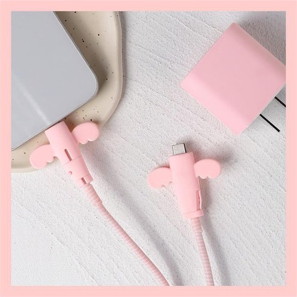 Durable Silicon Angel Wings Data Cable Protective Cover Charging Cable - Picture 11 of 14